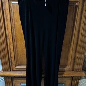 The Limited Classic Black Wide Leg Velvet Pants